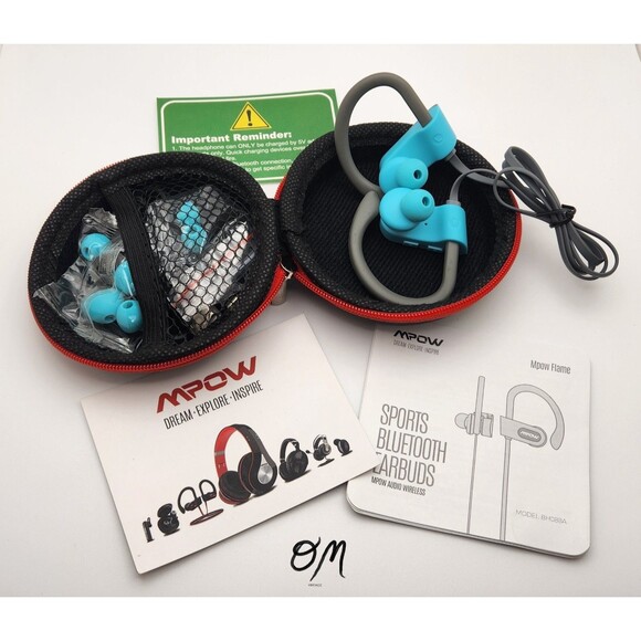 MPOW Sports Bluetooth Earbuds BH088A Blue - Picture 1 of 5